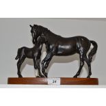 A Beswick model, Black Beauty and Foal, from the Connoisseur Range,
