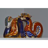 Royal Crown Derby Paperweights - Snake; Dragon,