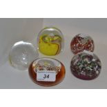 Glass Paperweights - a Selkirk glass paperweight;
