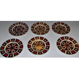 A set of five Royal Crown Derby 1128 pattern side plates 6 1/4" diam