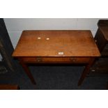 A 19th century hall table, single leaf to verso, drawer to frieze,