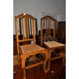 A pair of walnut bedroom chairs in 18th Century Dutch style

Provenance: Fanshawe Gate Hall,