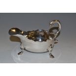 A 19th century silver sauce boat  in George III style