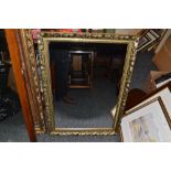 A rectangular gilt framed mirror ,