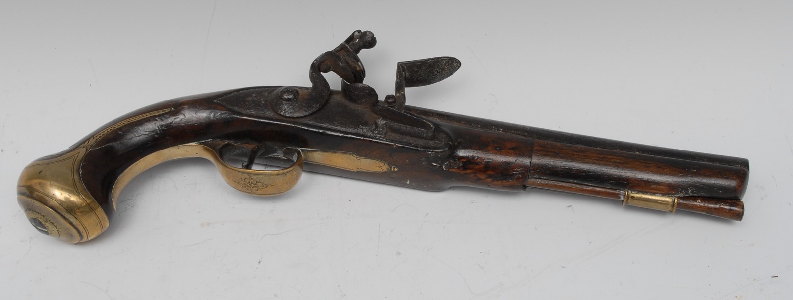 A George III flintlock pistol, 20. - Bild 2 aus 2