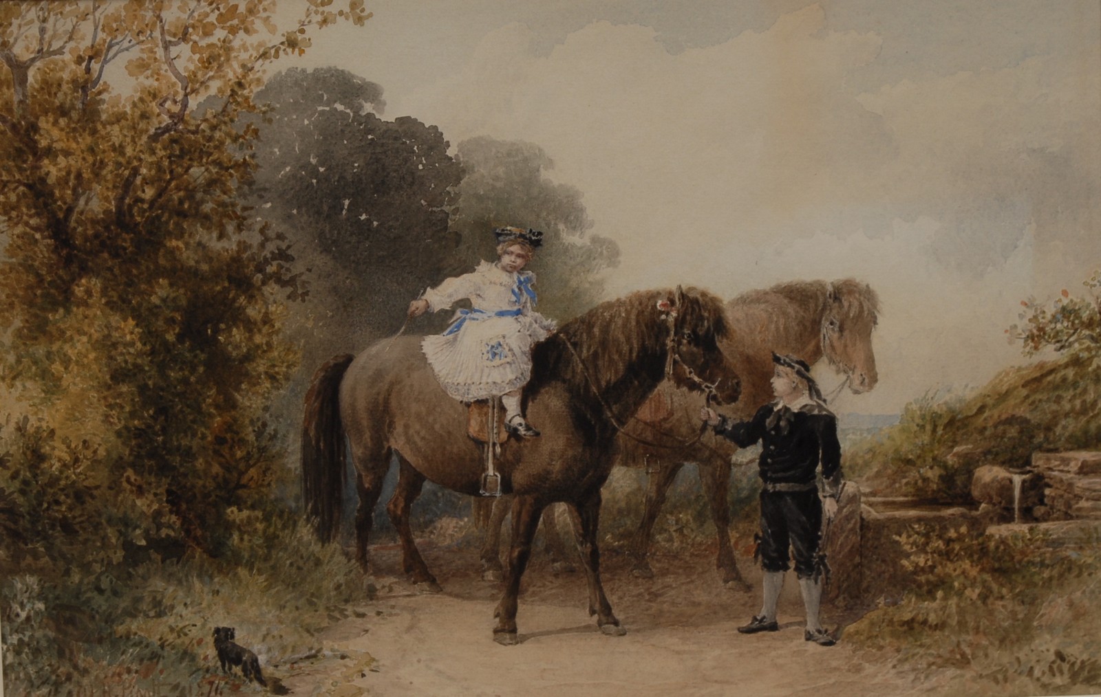 William Henry Piggott (1810- 1901) Morning Ride signed, watercolour,