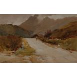 Harold Gresley (1882 - 1967) A Lonely Road Near Snowdon signed, watercolour,