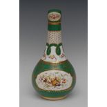 A Rockingham bottle vase and cover,