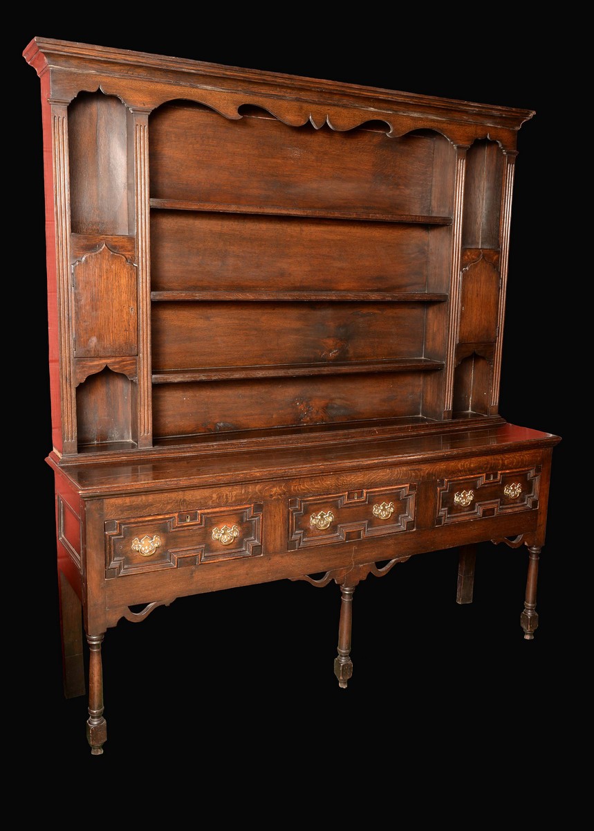 An '18th century' oak dresser,