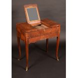 A 19th century French tulipwood and marquetry shaped serpentine dressing table,