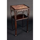 A Chinese padouk wood rectangular occasional table,