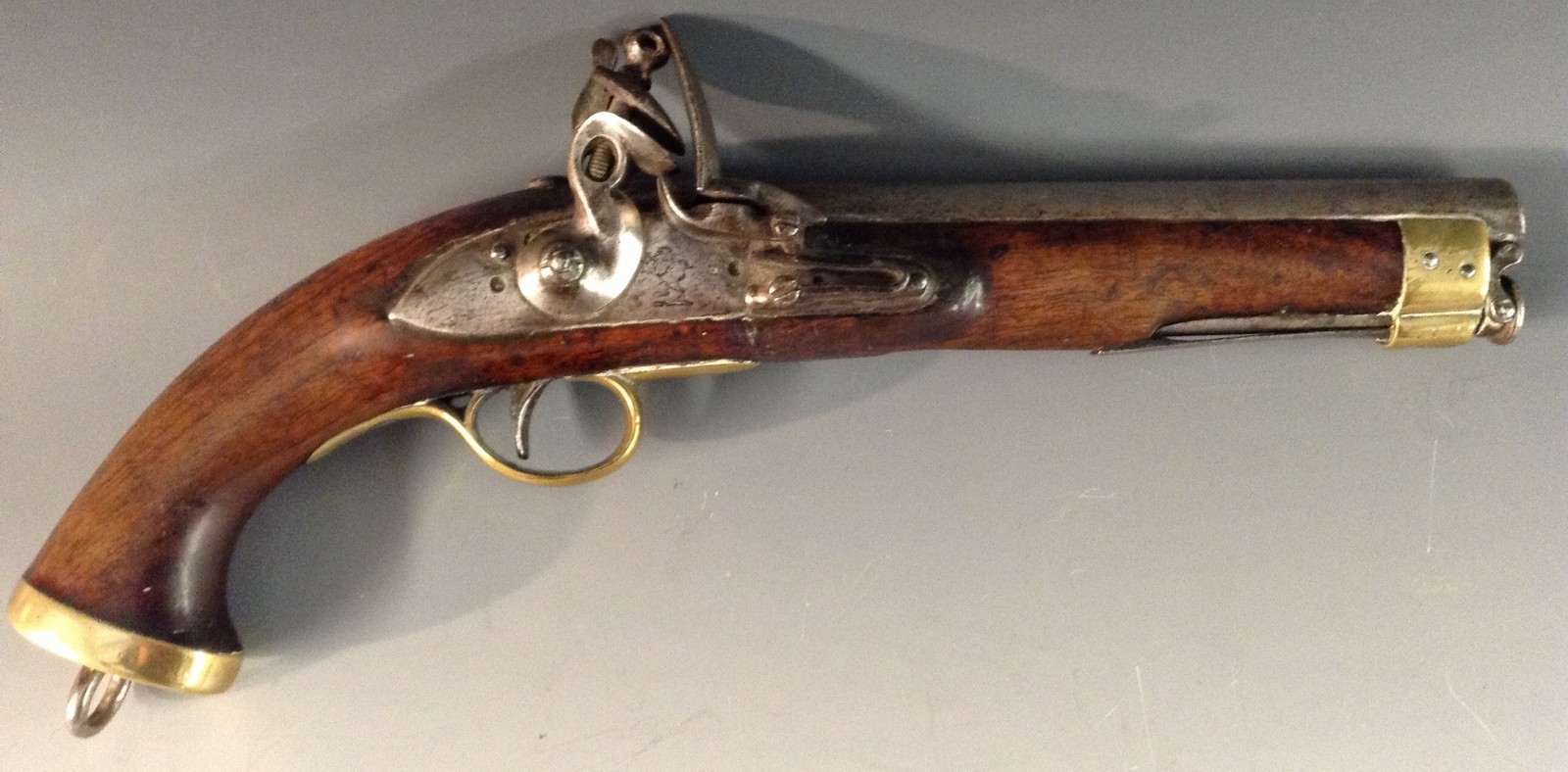 A George III East India Company flintlock pistol, 21. - Bild 2 aus 2