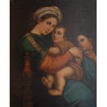 After Raphael (19th century) Madonna della seggiola oil on board, 78cm x 63.
