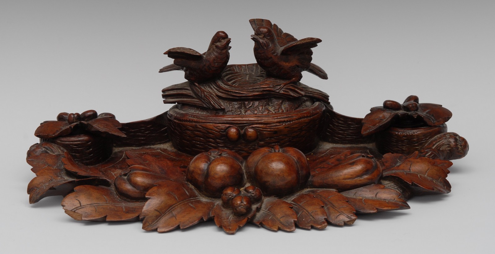 A 19th century Black Forest standish,