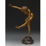 Claire Janne Roberte Colinet (1890-1940), a gilt patinated Art Deco bronze, The Juggler,