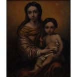 Continental School (19th century) Madonna and Child oil on canvas, 27.5cm x 22.