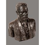 William Bloyle (British School, early 20th century), by, a dark patinated bronze bust, of Francis W.