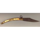 A 19th century Spanish navaja fighting knife, 19.