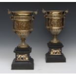 A pair of 19th century Grand Tour side vases,
