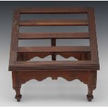 A 19th century French Provincial cherry wood adjustable reading stand,