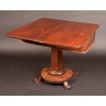 An early Victorian mahogany rounded rectangular tea table,