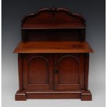 Miniature Furniture - a Victorian mahogany sideboard,