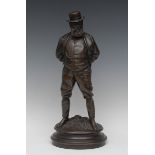 ** Wilson (late 19th century), a brown patinated bronze, of a bearded Statesman, he stands,