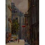 Michael Crawley Near Saint-Augustin, Paris signed, titled to verso, watercolour,