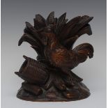 A 19th century Black Forest novelty mantel vase,