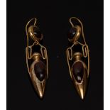 A pair of urnular pendant earrings,