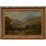 Ellen Partridge (fl.1844-1893) Grazing the Meadow signed, oil on canvas, 31.