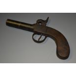 A 19th century percussion pocket pistol, 6.