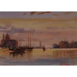Michael Crawley Morning, Venice signed, titled to verso,