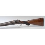 A fine 12 bore double barrel side by side shotgun, by G Bonehill, Birmingham, 76.