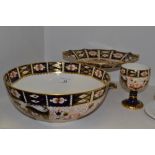 A Royal Crown Derby 2451 pattern fruit bowl; comport;