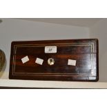A Victorian rosewood work box,