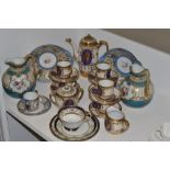 A Noritake coffee service; a pair of Noritake ewers; cup,