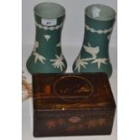 A pair of Dudson Bros, Aesthetic Movement vases,