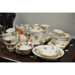 Teawares - a Royal Windsor Prairie Lily pattern part tea service; a Royal Kent part tea service;
