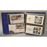 Stamps, ring binder of First Day Covers 1983-1990 including Gibraltar Royal engagement 2010,