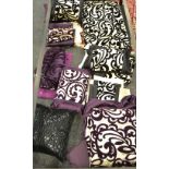 Soft Furnishings - a pair of contemporary Dunelm throws; curtains,
