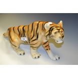 A Royal Dux model of a stalking Tiger,