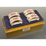 A set of four Royal Crown Derby Posies napkin rings,