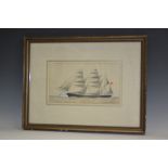 English School (19th century) Maritime, Windward watercolour and gouache,
