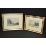 Edward Birkin (Bn.1877) Haymaking watercolour, 16.5cm x 27.5cm; another, Sheep Grazing, 21cm x 30.