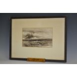 Lillian G Freck Stormy Evening watercolour, signed in pencil,
