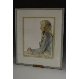 Helen Reid (nee Ness) Chichester Dairymaid signed, dated 1944, watercolour, 43.