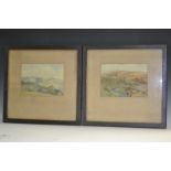 English School (early 20th century) A pair, On the Dart watercolours,