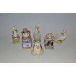 Royal Albert Beatrix Potter - various including; Jemima Puddle Duck; Mr Drake Puddleduck;