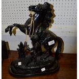 A late 19th century spelter Marley Horse c.